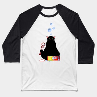 Bubbles - Black Cat Poe Baseball T-Shirt